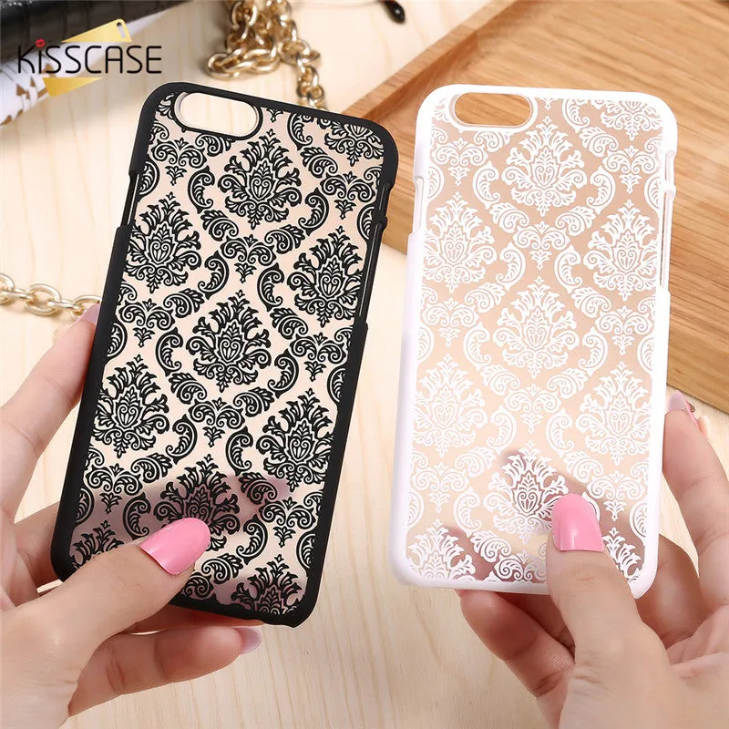 KISSCASE Retro Elegant Pattern Case For iPhone 6 6s Plus Samsung Galaxy S7 Edge S6 Edge Note 4 5 Samsung E5 E7 A3 A5 A7 A8 J5 J7