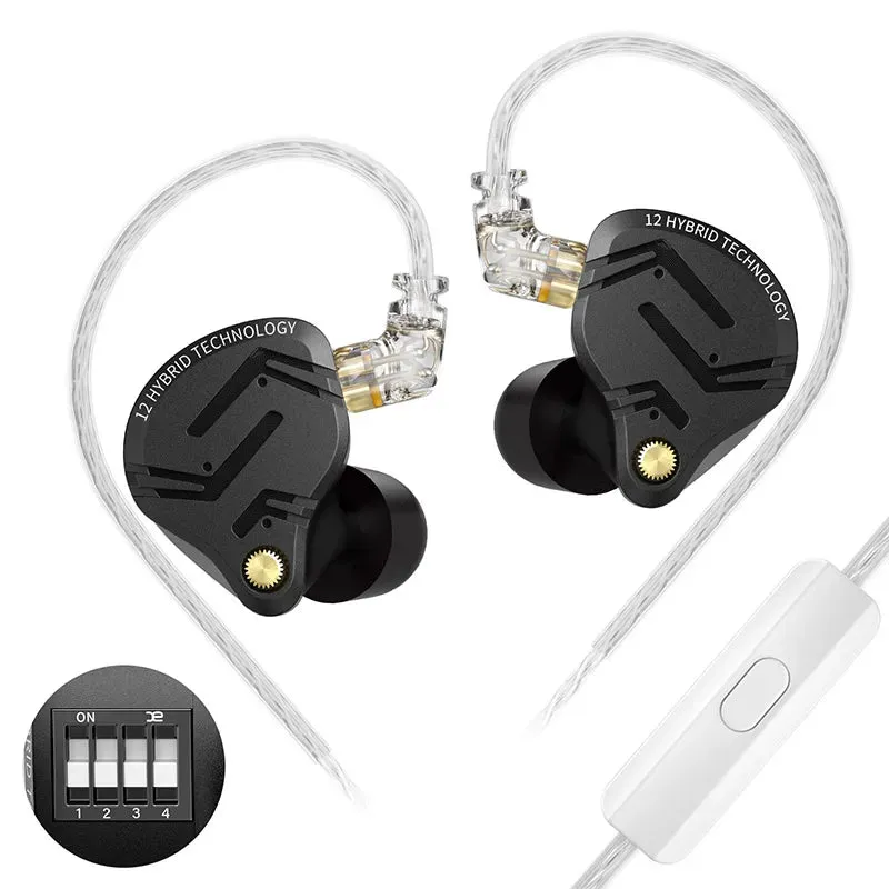 KZ ZS12 PRO X Metal Hybrid HiFi Bass In-Ear Monitors with 1DD 5BA for Music, Sport & Noise Isolation