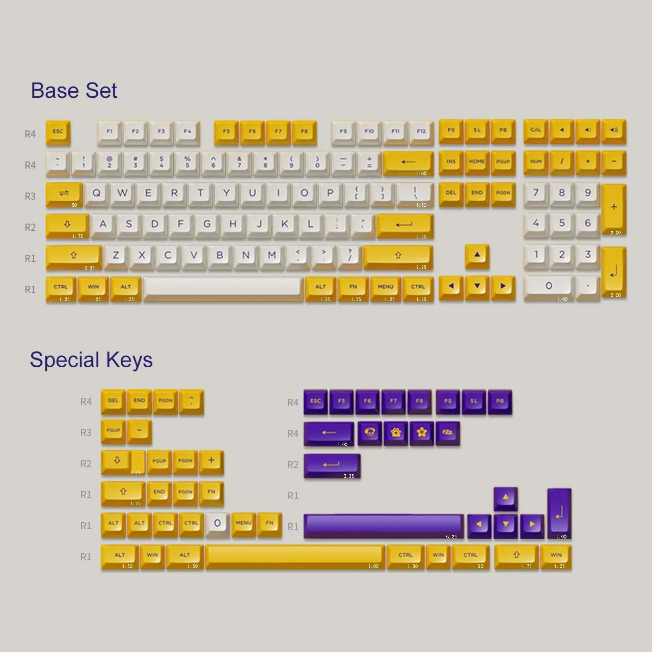 LA ASA Profile PBT Doubleshot Keycaps