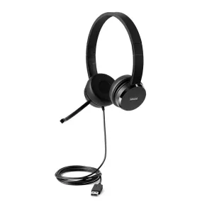 Lenovo 100 Stereo USB Headset, Wired, USB 2.0, On-ear Adjustable Headband- 4XD0X88524