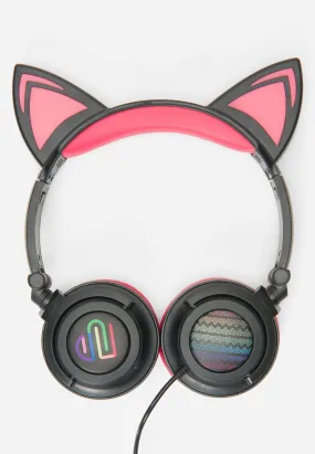 Light-Up Cat Ear Gaming Headphones