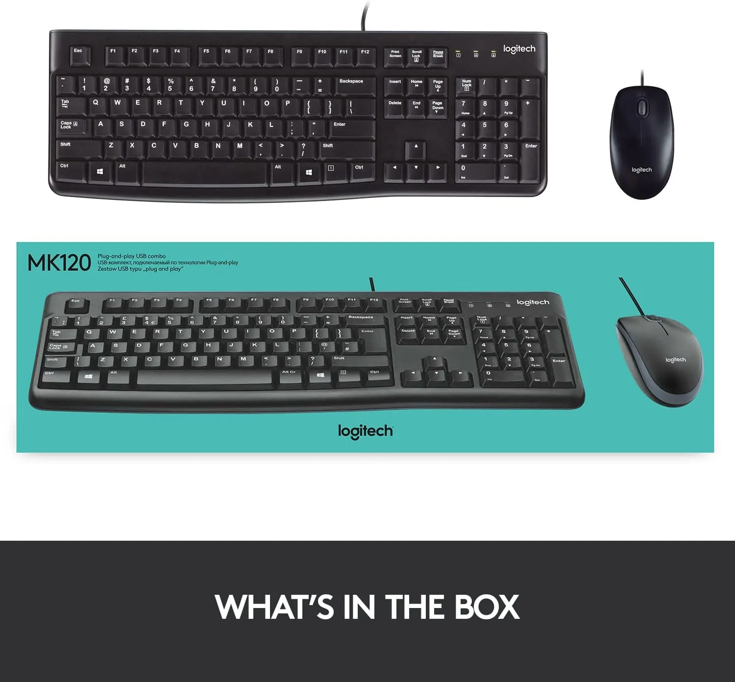 Logitech MK120 Keyboard and Mouse Combo (English Version) 920-002586 原裝行貨