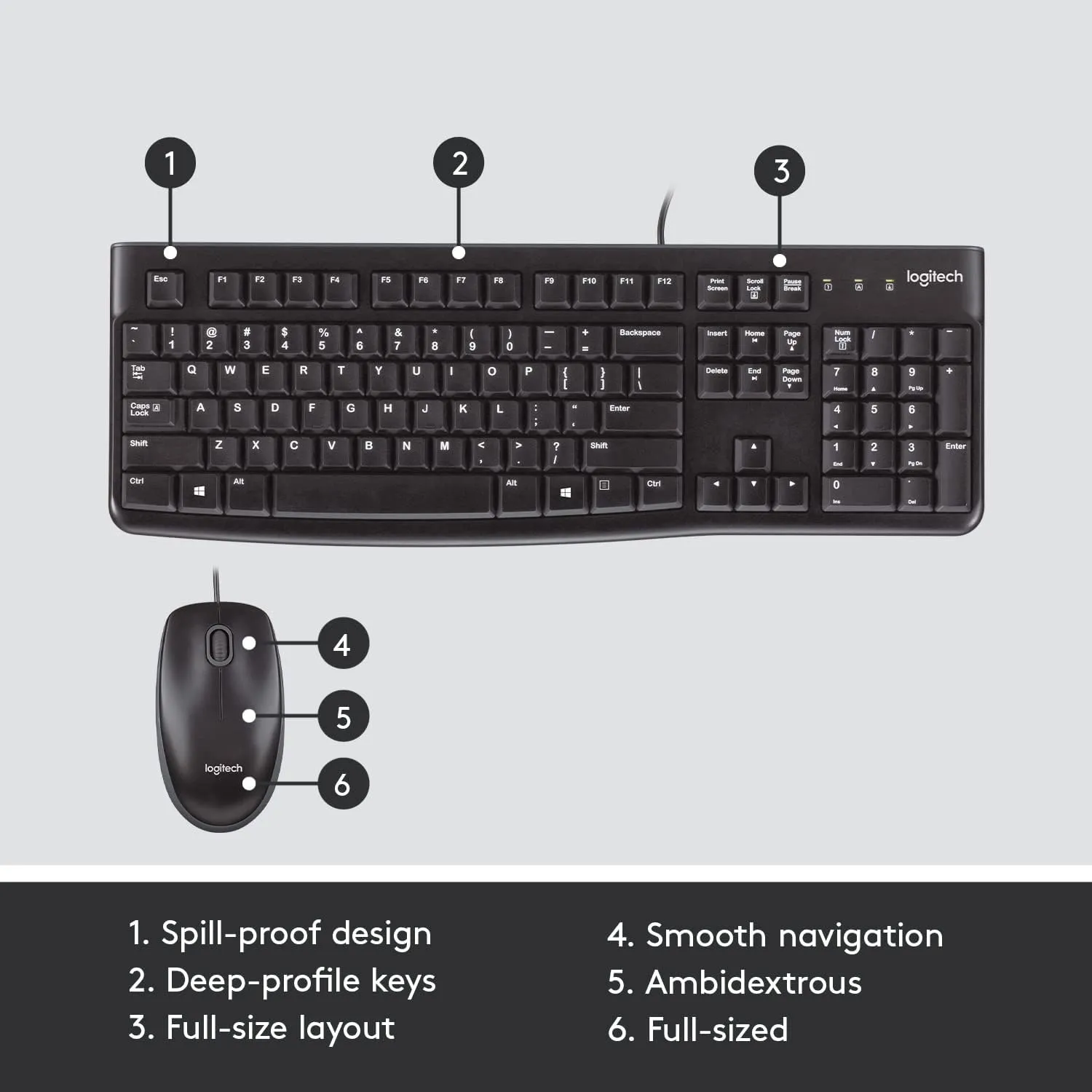 Logitech MK120 Keyboard and Mouse Combo (English Version) 920-002586 原裝行貨