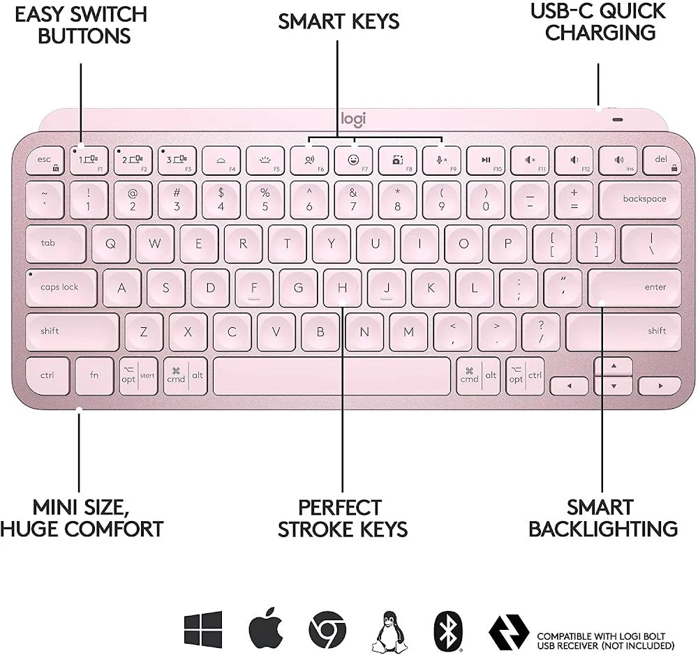 Logitech MX Keys Mini Wireless Illuminated Keyboard