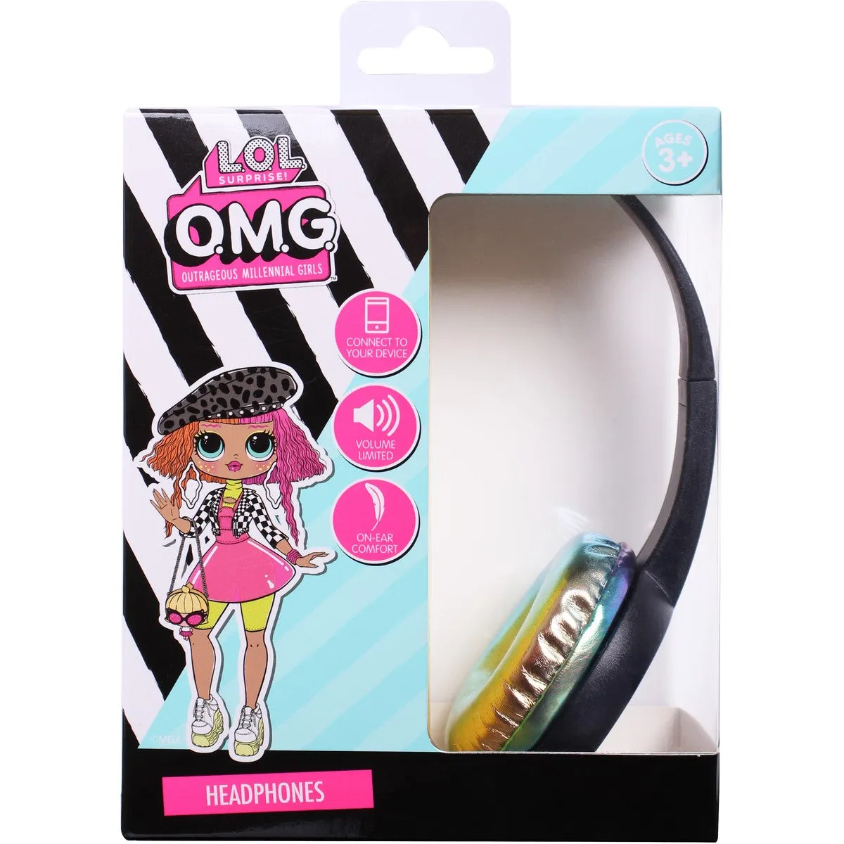 LOL OMG Kid Safe Headphones / Black