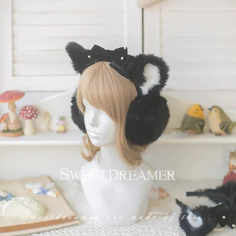 Lovely Meow Cat Ear Headpiece Gothic Hairband Lolita Accessories