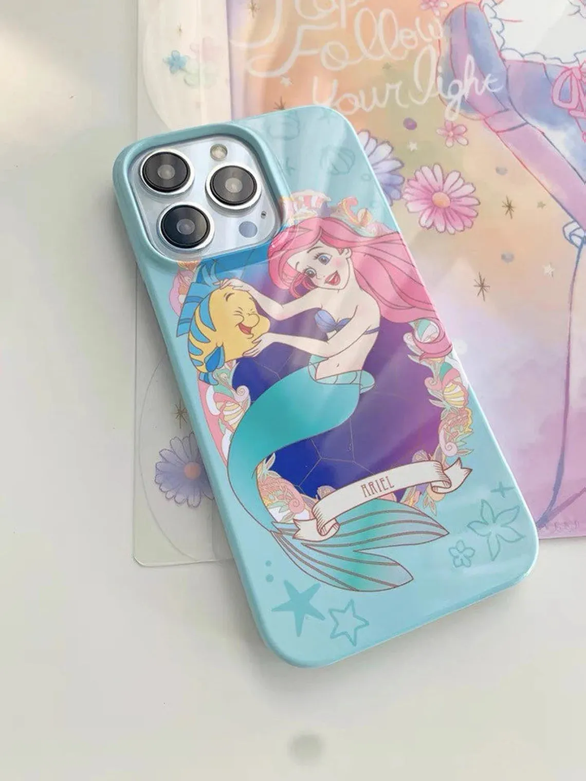 Mermaid Girl Ariel with friend Princess iPhone Case 12 13 14 15 Pro Promax Plus