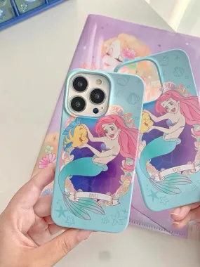 Mermaid Girl Ariel with friend Princess iPhone Case 12 13 14 15 Pro Promax Plus