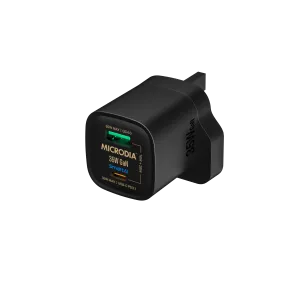 MICRODIA SMARTCube™ Nano 35W GaN Pro Wall Charger,Dual-Port, USB-C PD3.0   USB-A QC3.0