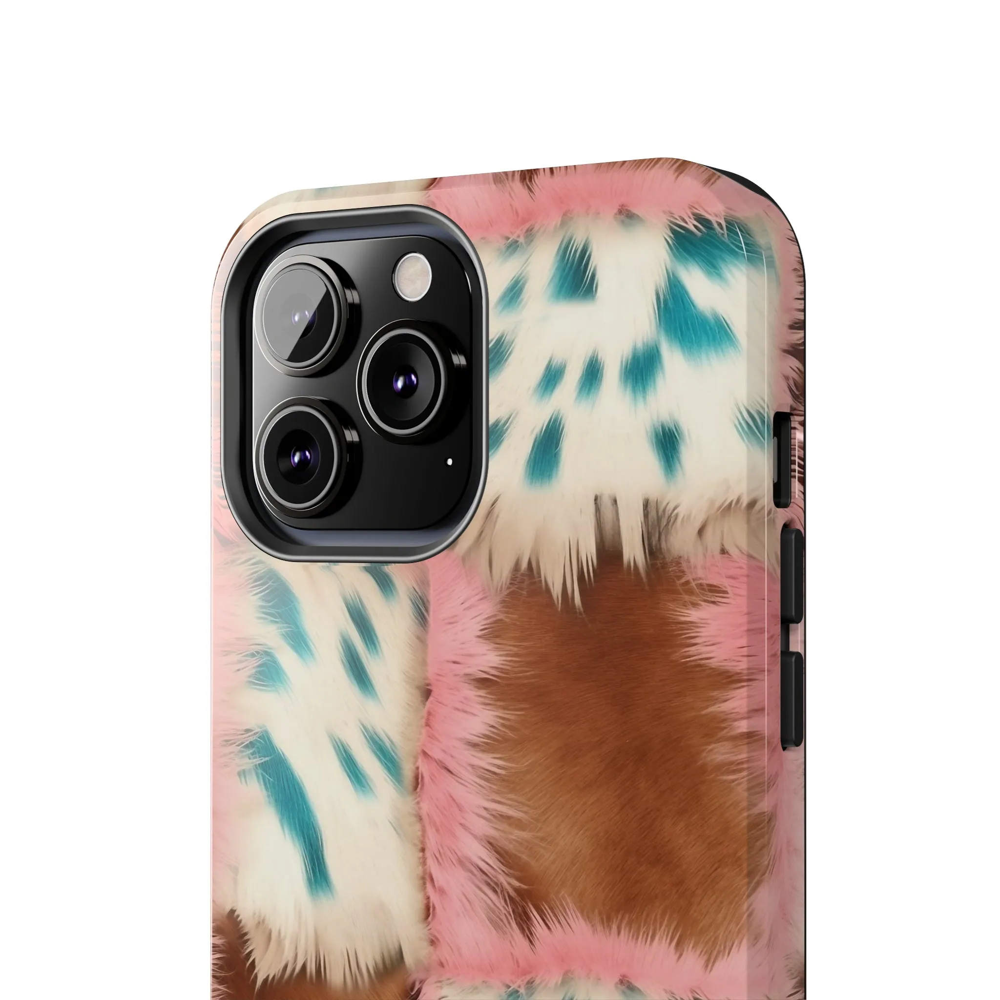 Modern Cowgirl Cowhide Design Pattern Print Tough Phone Case compatible with a large variety of phone models, Phone Case, Gift