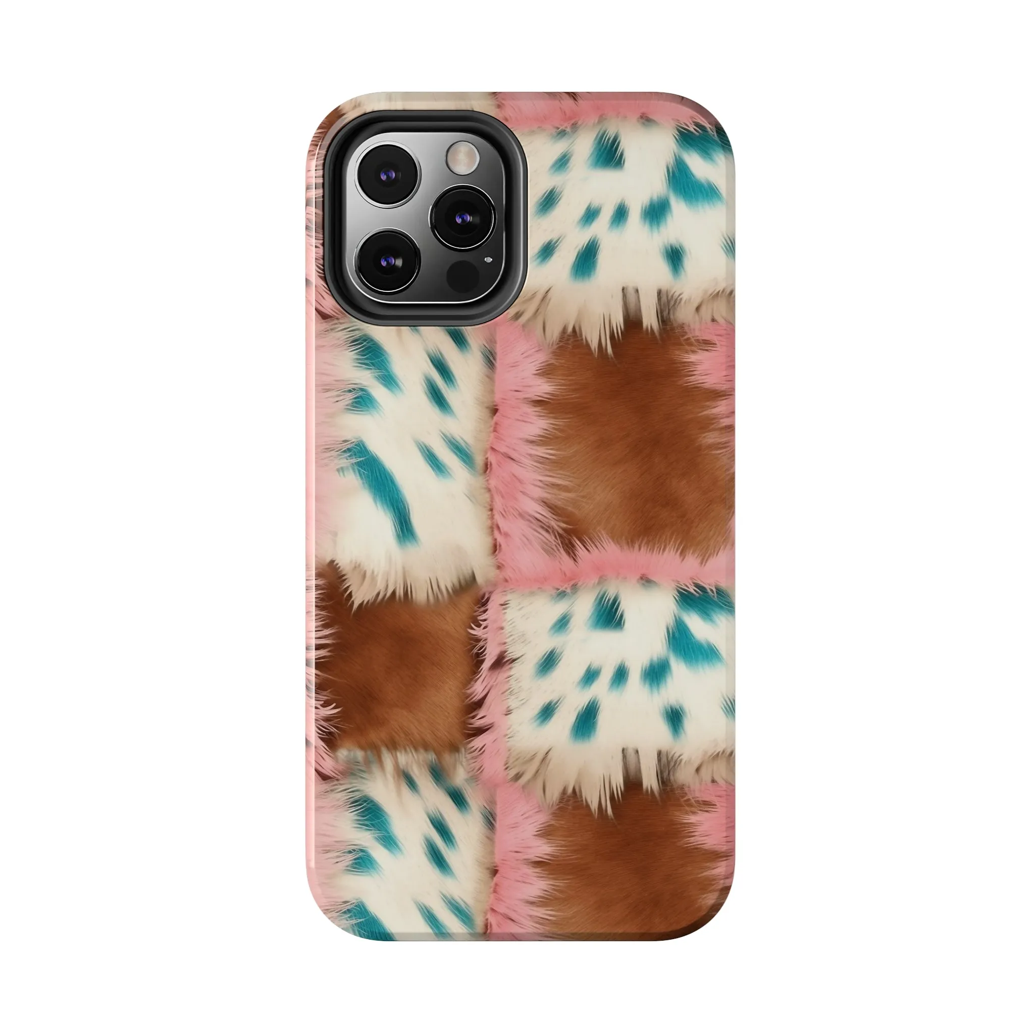 Modern Cowgirl Cowhide Design Pattern Print Tough Phone Case compatible with a large variety of phone models, Phone Case, Gift