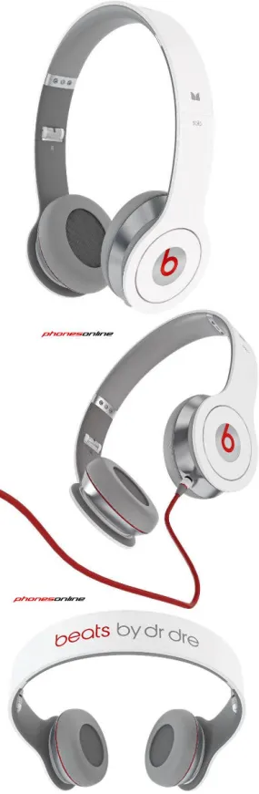 Monster Beats by Dr. Dre Solo White Bluetooth Headset