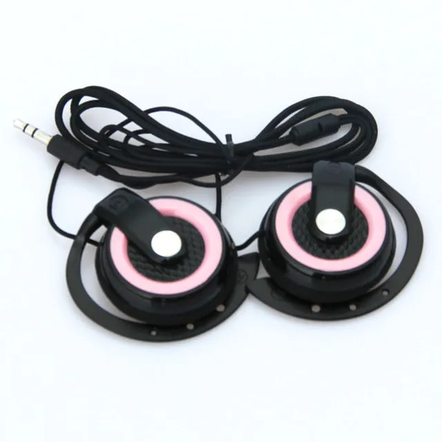 MOONBIFFY Headphones 3.5mm Headset EarHook Earphone For Mp3 Player Computer Mobile Telephone Earphone Wholesale