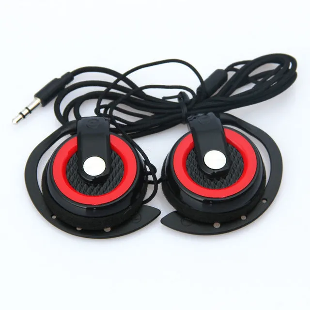 MOONBIFFY Headphones 3.5mm Headset EarHook Earphone For Mp3 Player Computer Mobile Telephone Earphone Wholesale