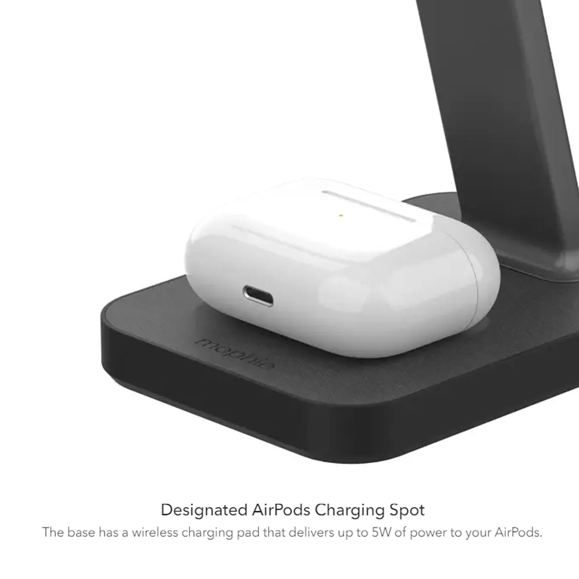 Mophie Snap  Wireless Charging Stand & Pad - Magsafe Compatible with Airpods Charging Spot - Black