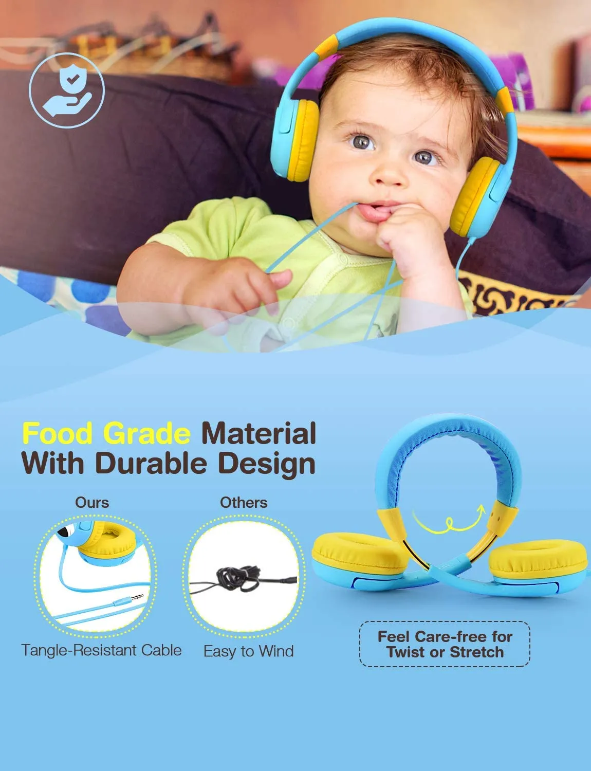 MPOW CH1 Kids Headphones On-Ear for Children