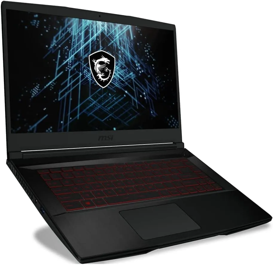 MSI GF63 Thin 11SC-496UK Laptop: i5-11400H, 2.7 GHz, 8GB RAM, 512GB M.2 PCIe SSD, 15.6" 144Hz Display, GTX 1650 GDDR6 4GB, Windows 11 Home - Black