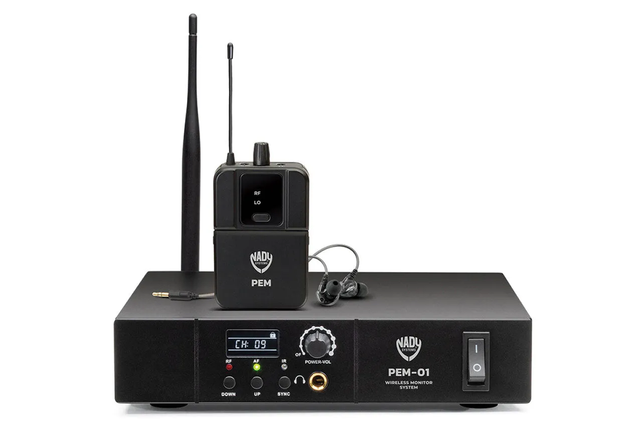 Nady PEM-01 UHF 16-Channel Wireless Professional In-Ear Monitor System