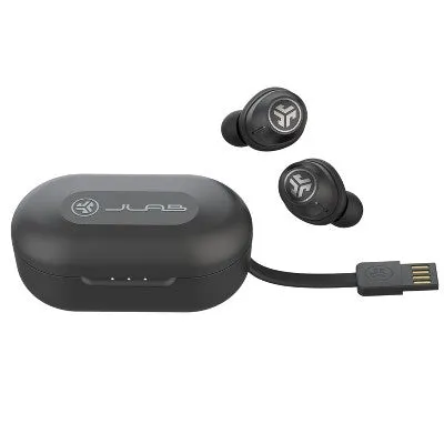 New - JLab JBuds Air Active Noise Cancelling True Wireless Bluetooth Earbuds - Black