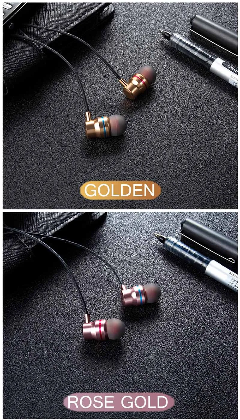 New Universal Headphones 3.5mm In Ear Stereo Earbuds Sport Wired Earphone For Mobile Phone