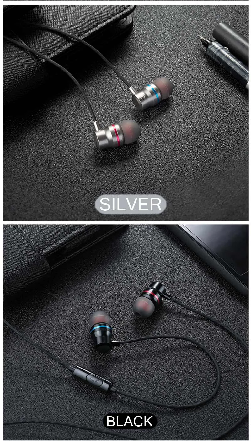 New Universal Headphones 3.5mm In Ear Stereo Earbuds Sport Wired Earphone For Mobile Phone