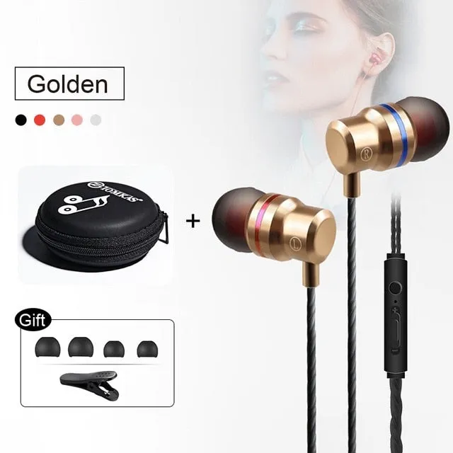 New Universal Headphones 3.5mm In Ear Stereo Earbuds Sport Wired Earphone For Mobile Phone