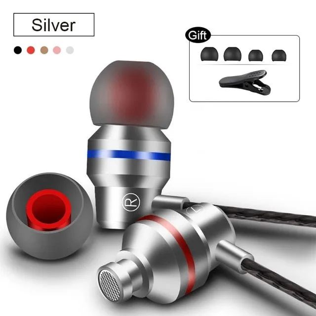 New Universal Headphones 3.5mm In Ear Stereo Earbuds Sport Wired Earphone For Mobile Phone