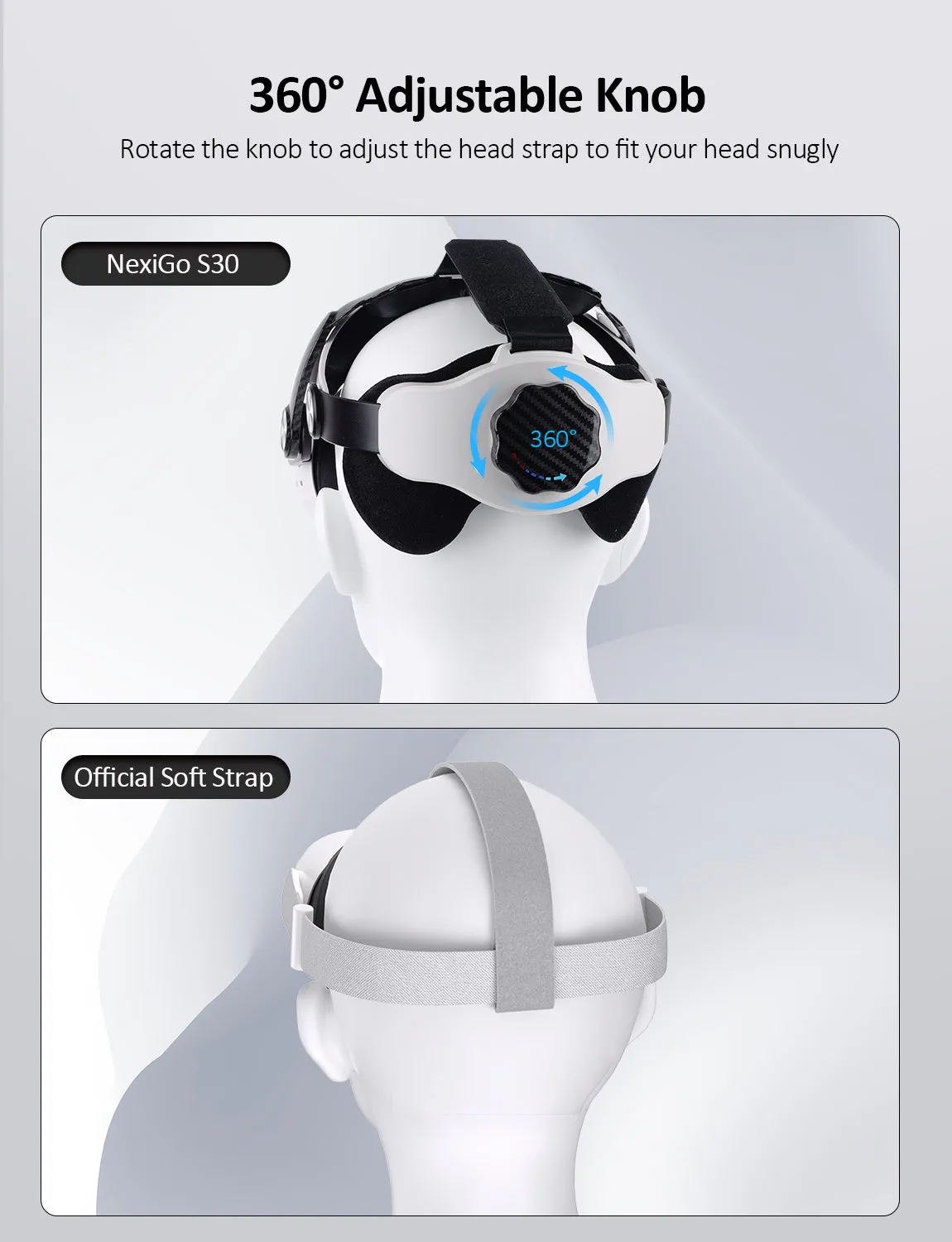 NexiGo S30 Head Strap for Meta/Oculus Quest 2