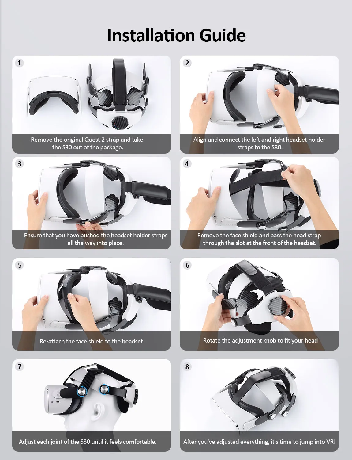 NexiGo S30 Head Strap for Meta/Oculus Quest 2