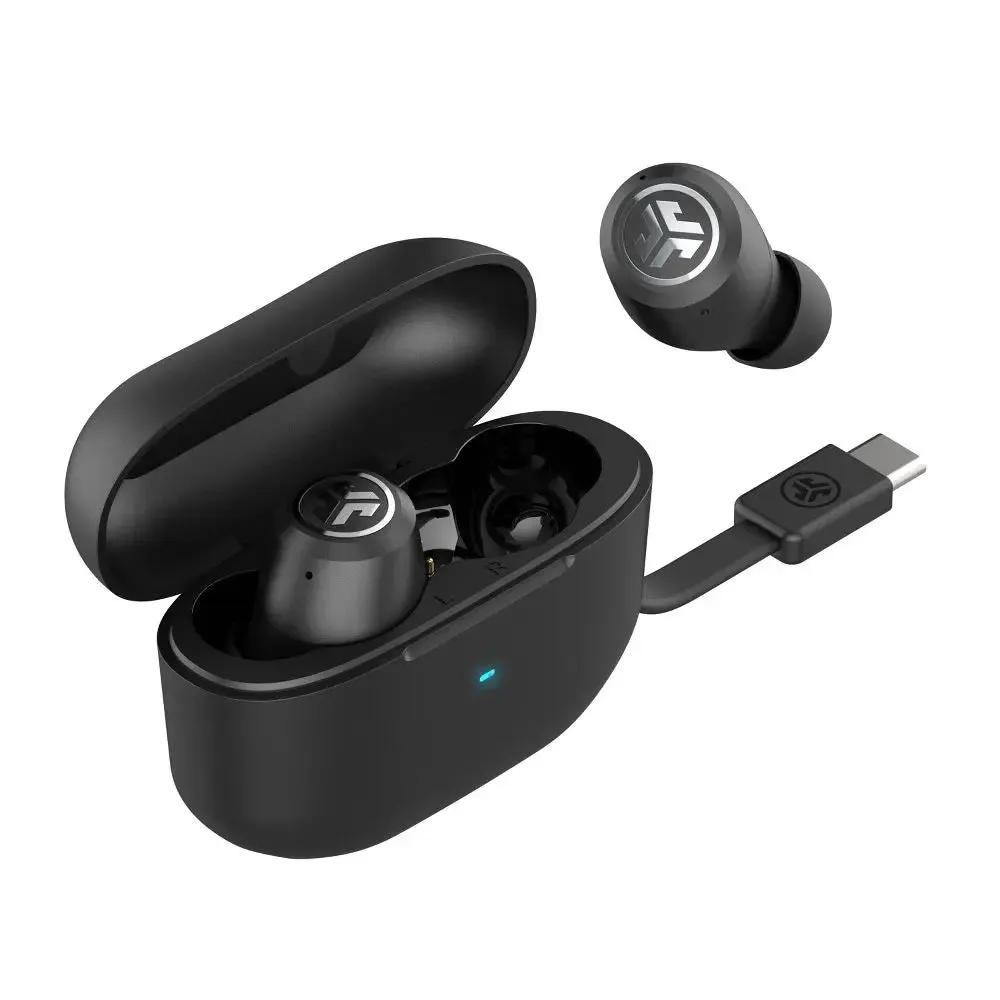 Open Box - JLab Active Noise Cancelling True Wireless Bluetooth Earbuds - Black