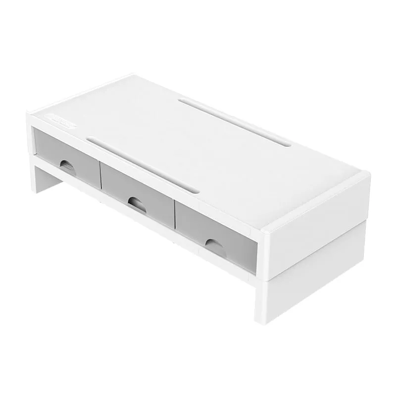 Orico 14Cm Desktop Monitor Stand With Drawers - White