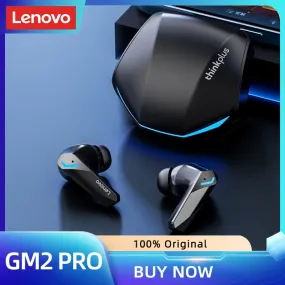 Original Lenovo GM2 Pro 5.3 Earphone Bluetooth Wireless Earbuds Low Latency Headphones HD Call Dual Mode Gaming Headset With Mic