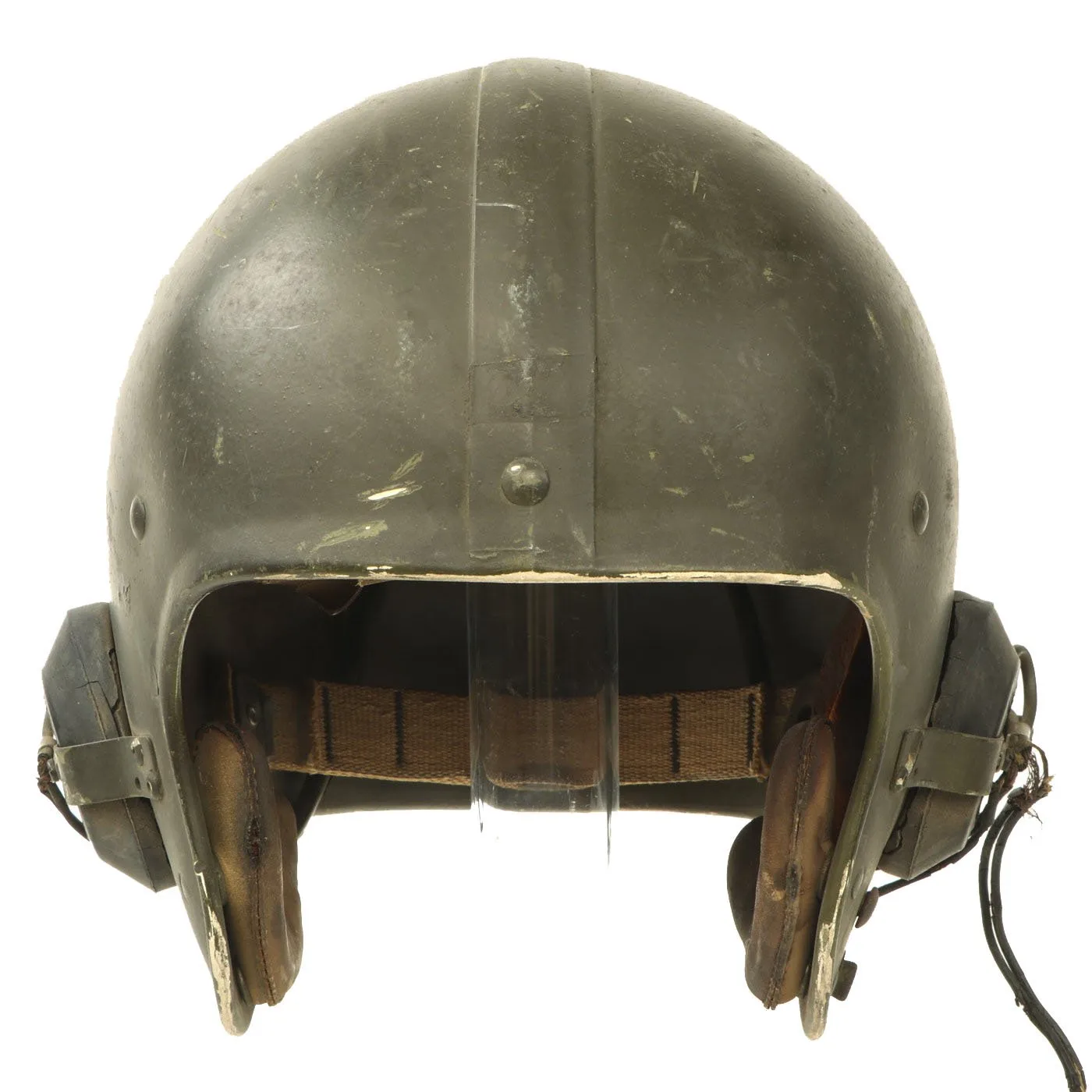 Original U.S. Korean War Armored Vehicle & Tanker Helmet with Headphones