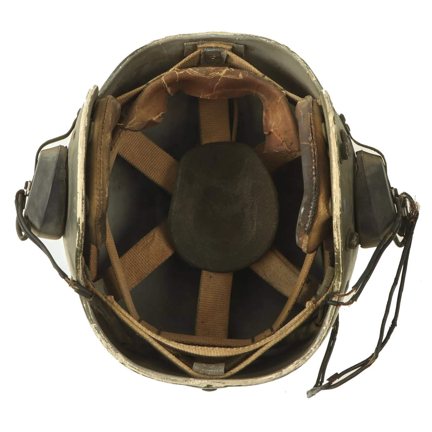 Original U.S. Korean War Armored Vehicle & Tanker Helmet with Headphones