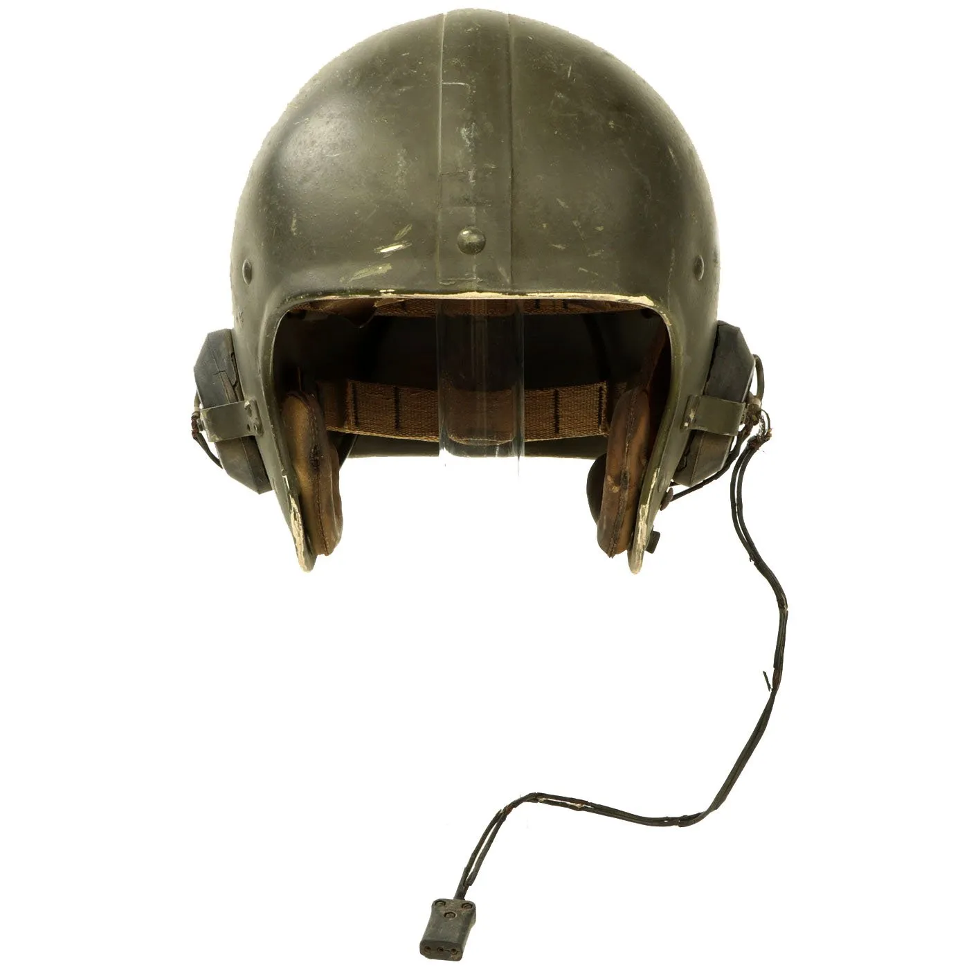 Original U.S. Korean War Armored Vehicle & Tanker Helmet with Headphones