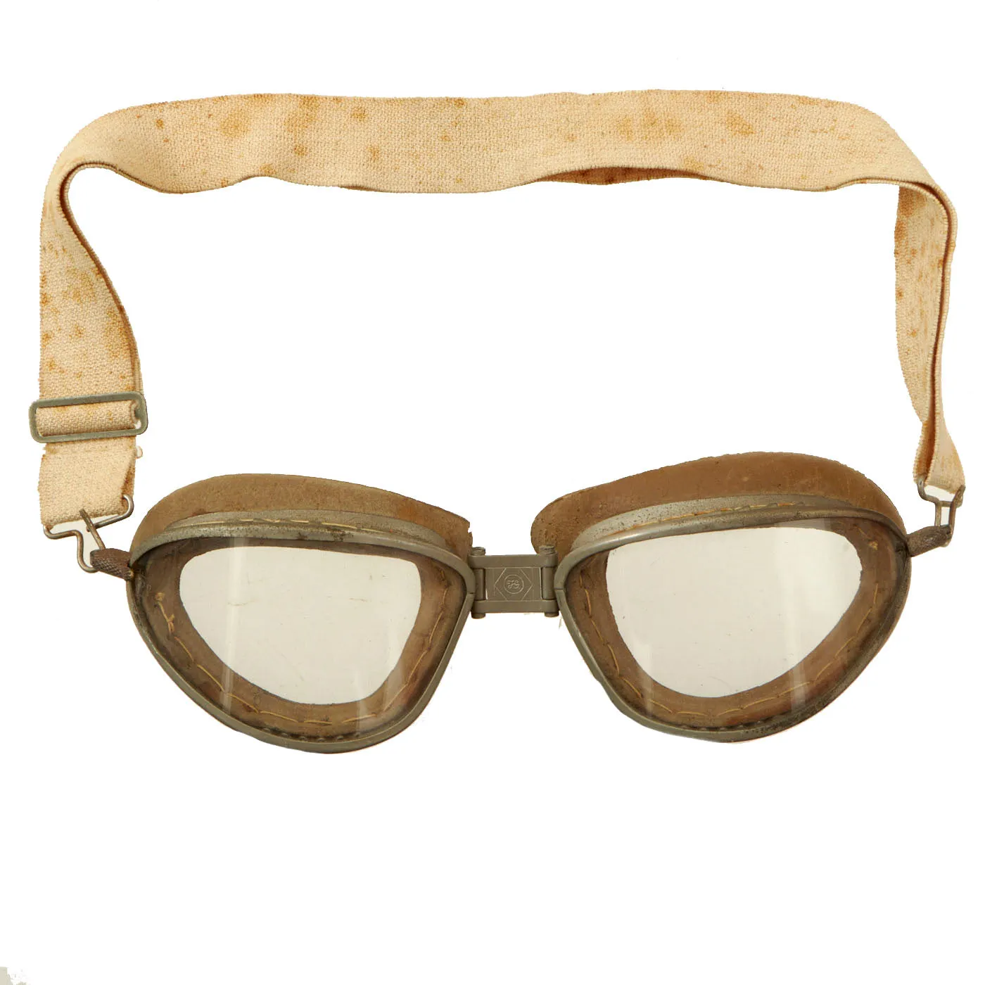 Original U.S. WWII Army Air Force Aviator AN 6540-35 Flight Helmet With Goggles & ANB H-1 Receivers - Helmet By Slotte & Klein