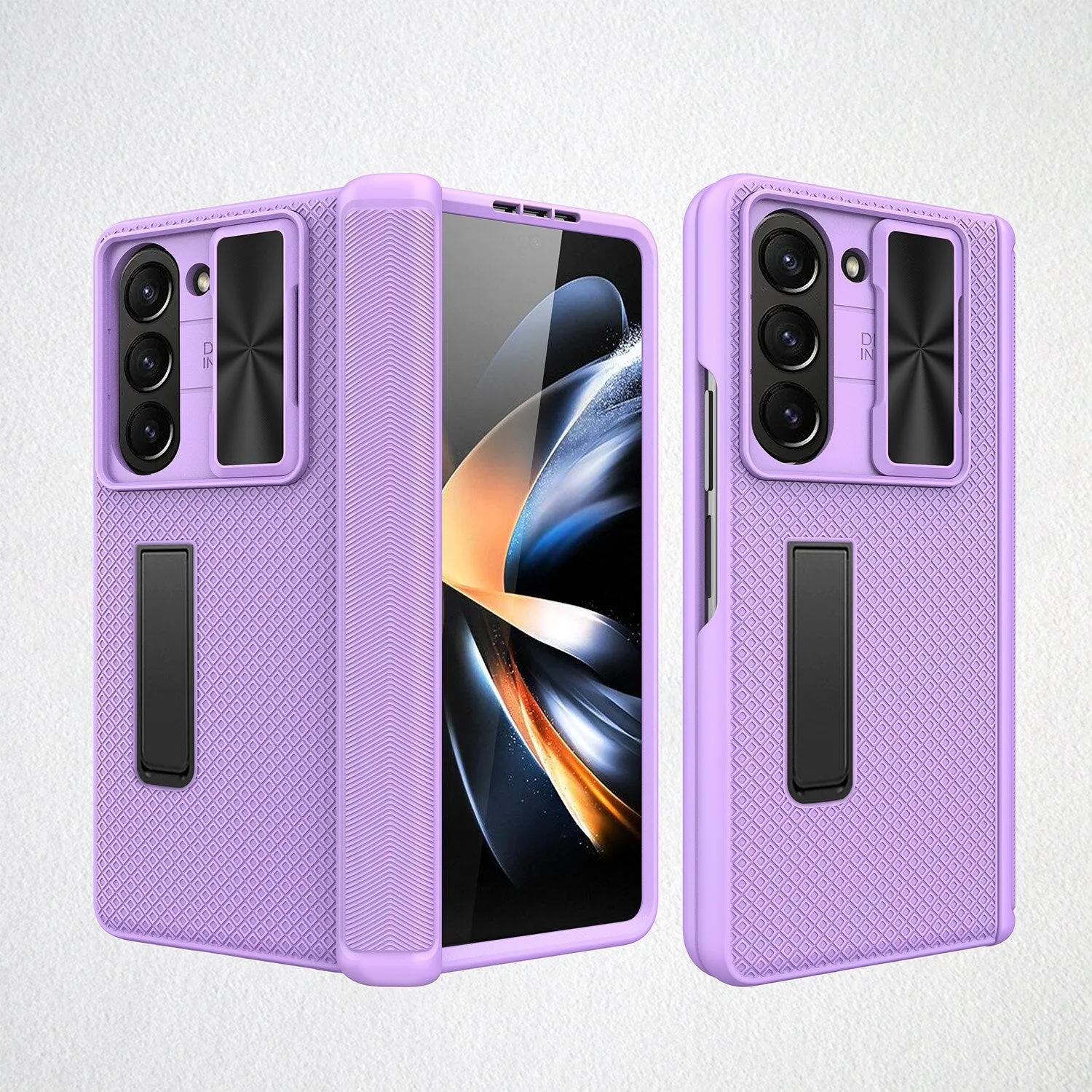 PC Plastic Hard Shell Phone Case With Invisible Bracket For Samsung Galaxy Z Fold 5