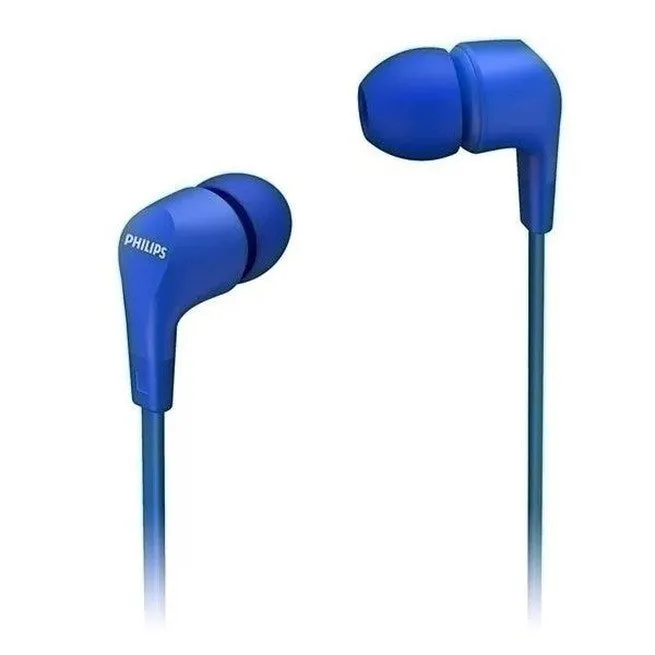 Philips Wired Earbud Gel Earphones 3.5mm Blue