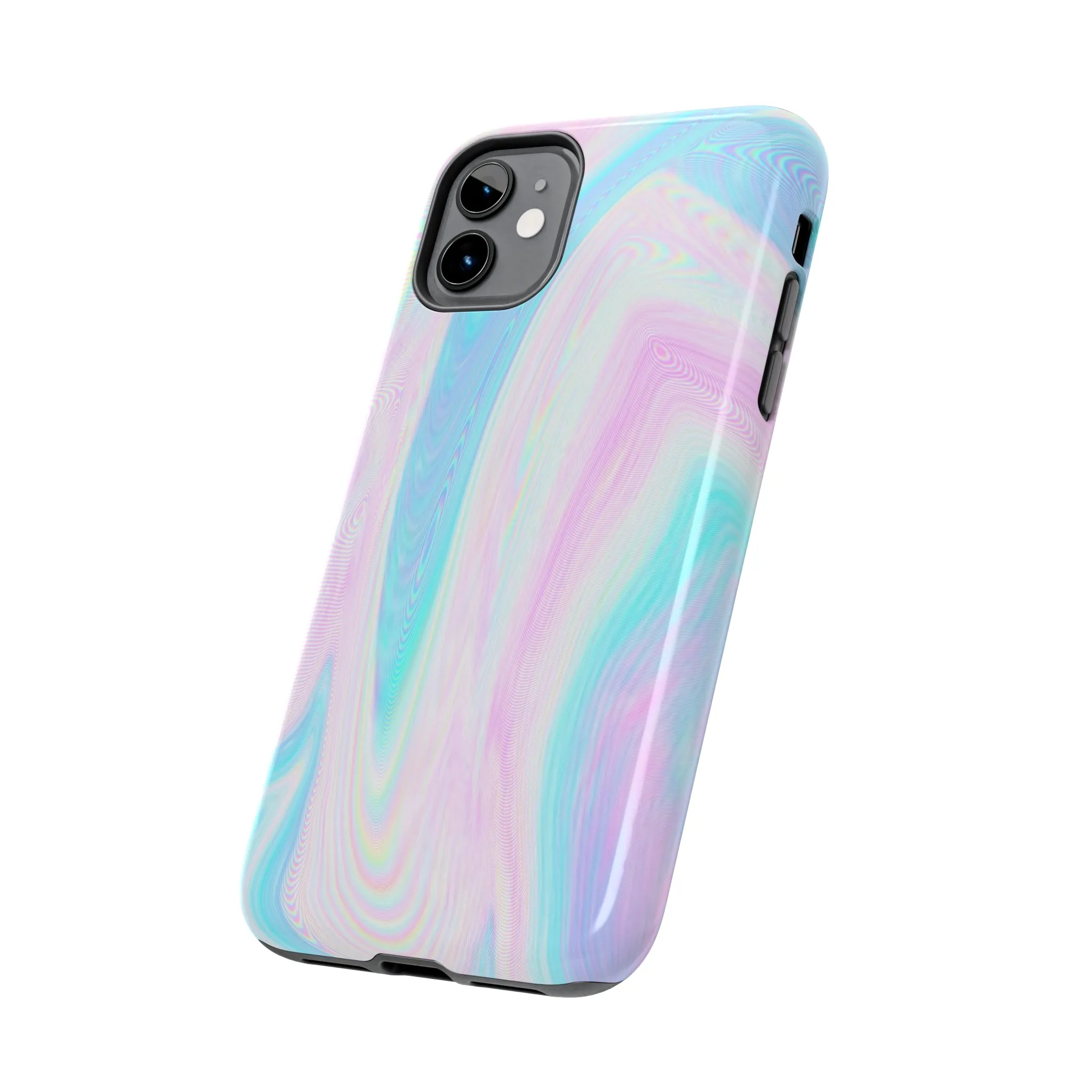 Pink and Blue Wave Design Phone Case- Lightweight, Impact Resistant Cover for iPhone 6, 6s, 12, 13, 14, 15