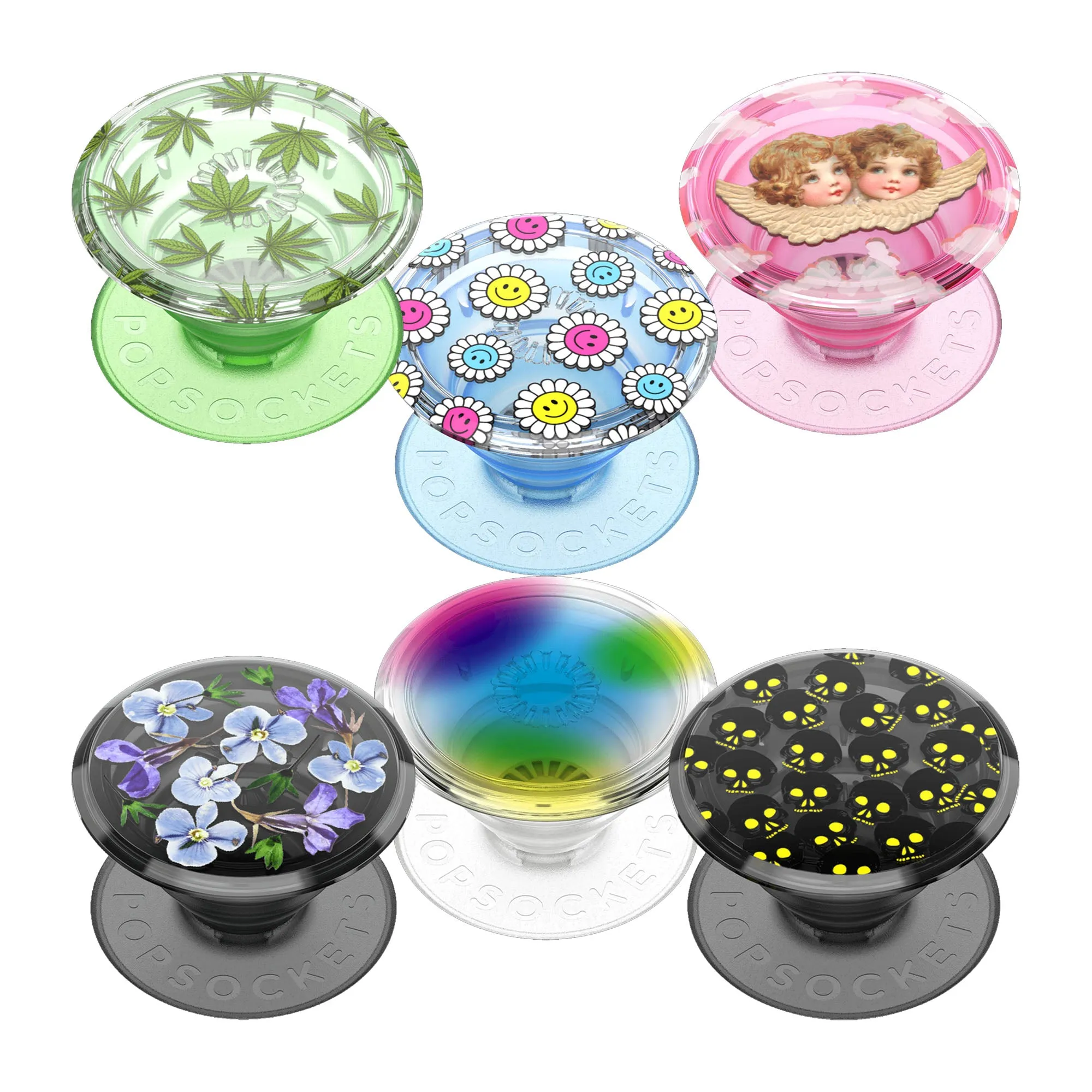 PopSockets PopGrip Swappable - Translucent Blotched Rainbow (Barcode : 840173719503 )