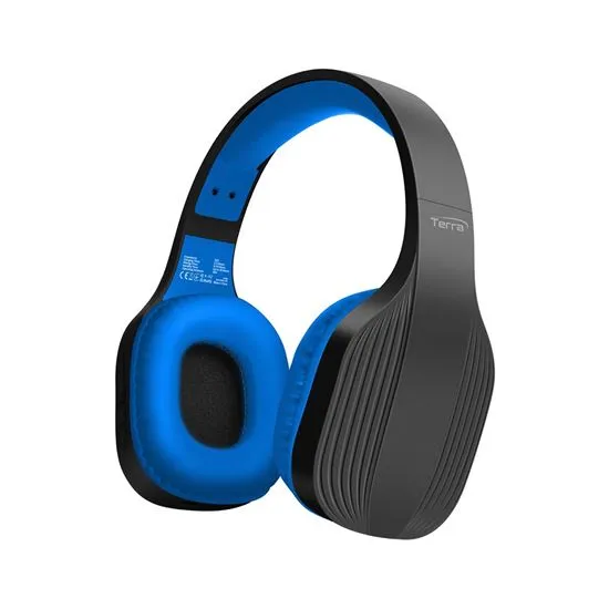 Promate Bluetooth Wireless Over-Ear Headphones, Up to 10 Hours Playback, Integrated Microphone, Blue