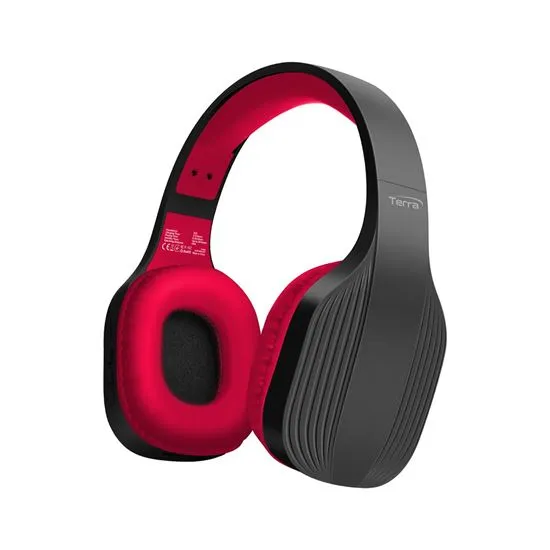 Promate Bluetooth Wireless Over-Ear Headphones, Up to 10 Hours Playback, Integrated Microphone, Maroon