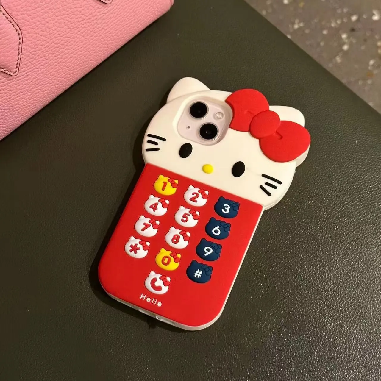 Red Kitty Button Phone Case