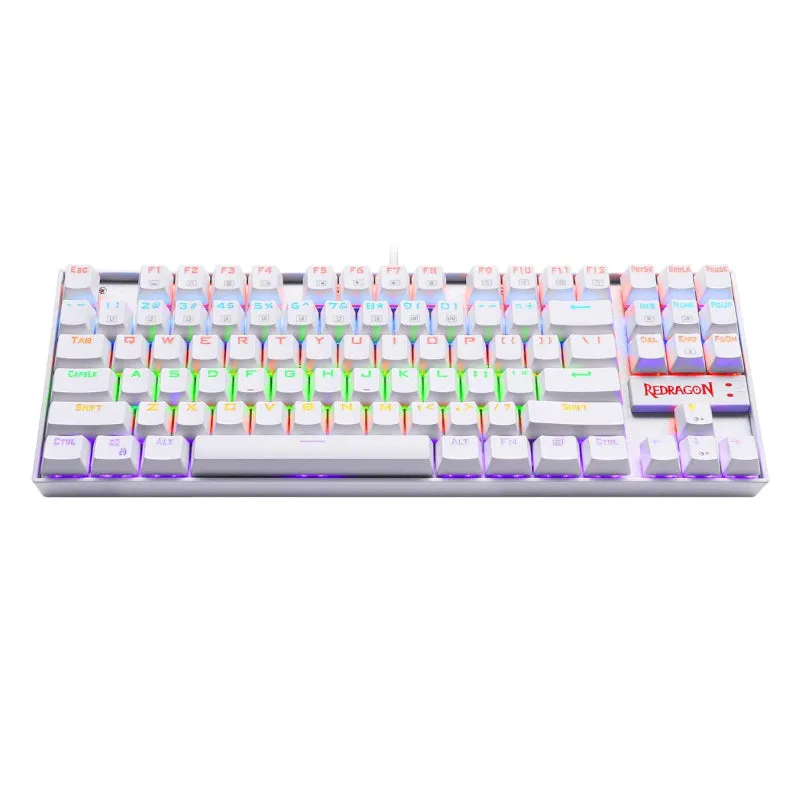 Redragon Kumara Mechanical 87 Key|Rgb Backlit Gaming Keyboard - White