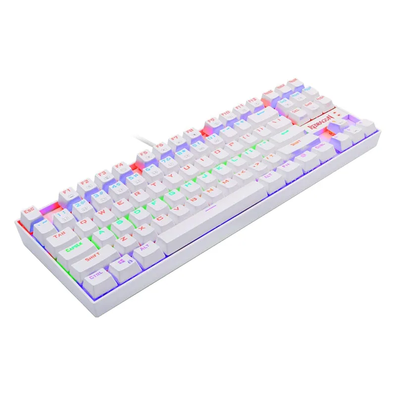 Redragon Kumara Mechanical 87 Key|Rgb Backlit Gaming Keyboard - White