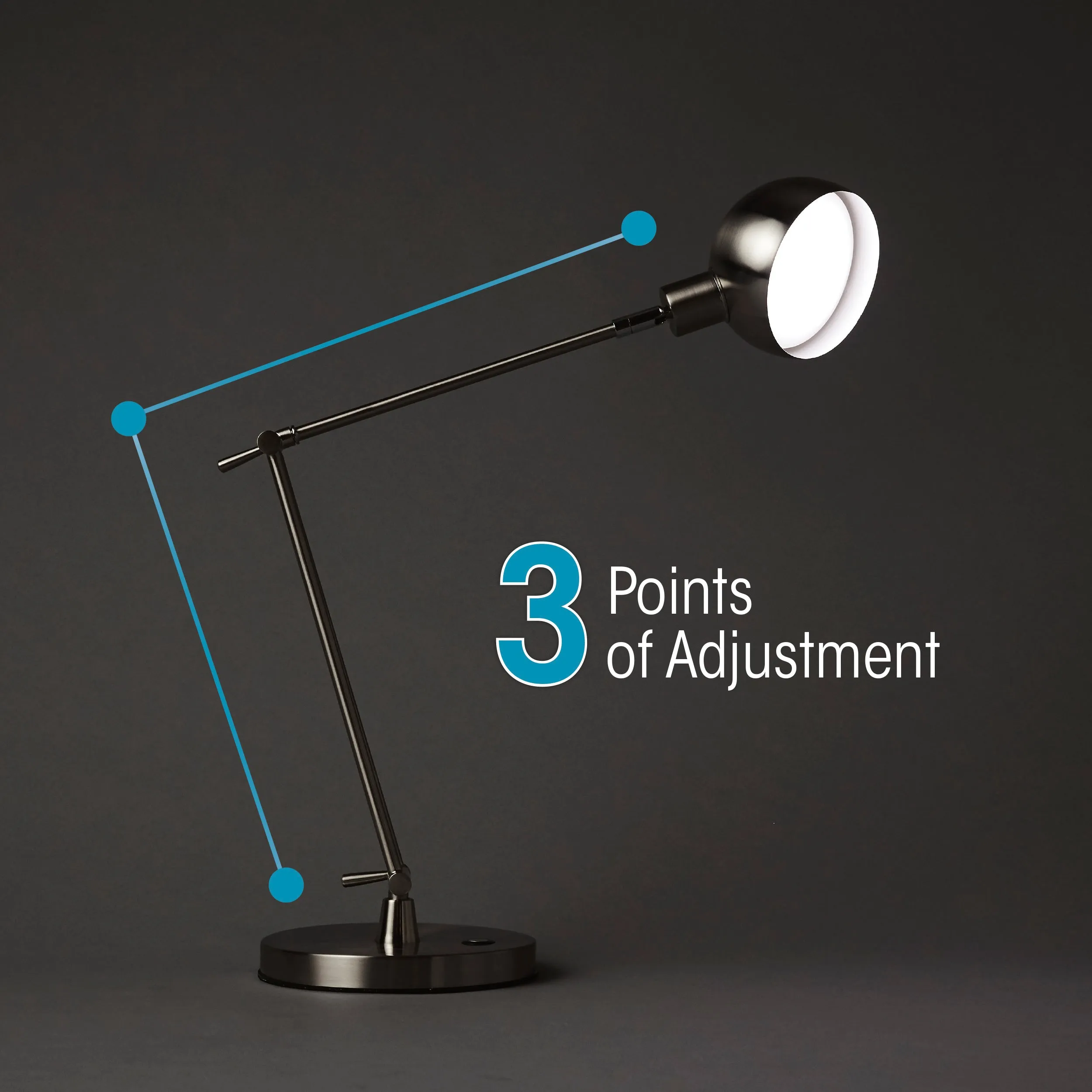 Refine LED Desk Lamp - Brushed Nickel