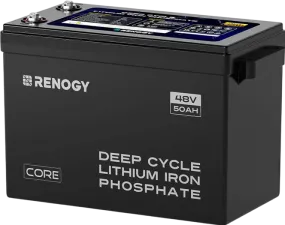 Renogy Battery 48V 50Ah Lithium Iron Phosphate with Self Heating New