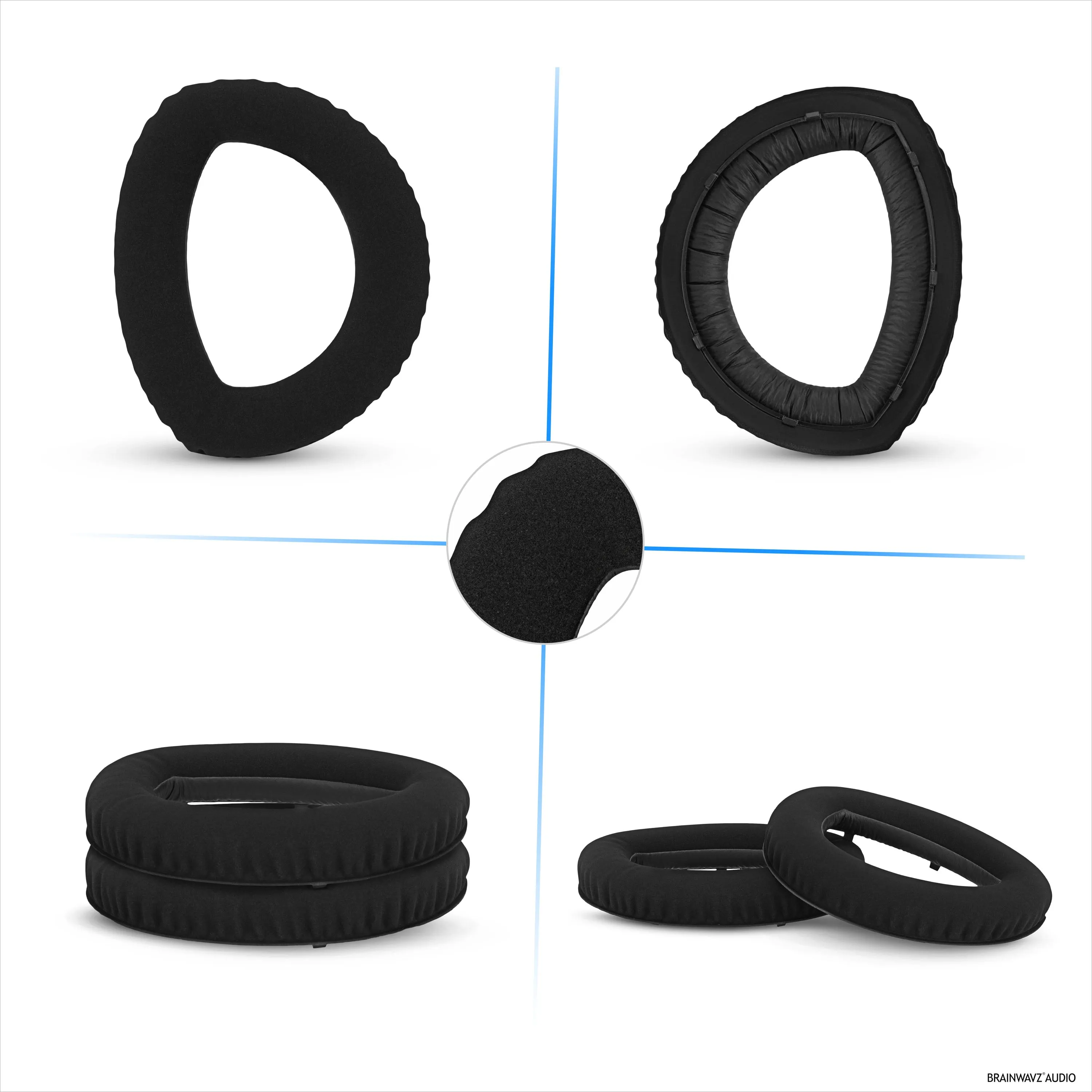 Replacement Earpads for Sennheiser HD700 Headphones - PU Leather & Foam