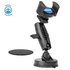 RoadVise® Phone Holder with Sticky Suction Mount and Shaft