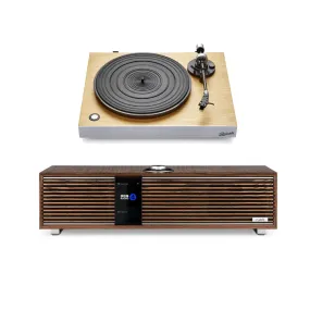 Roberts Stylus Luxe Direct Drive Turntable and Ruark R410 Integrated Music System Walnut HiFi Package